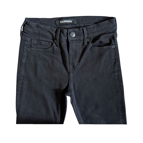 Express Black Mid Rise Stretch Jeggings - 0 - Picture 7 of 9